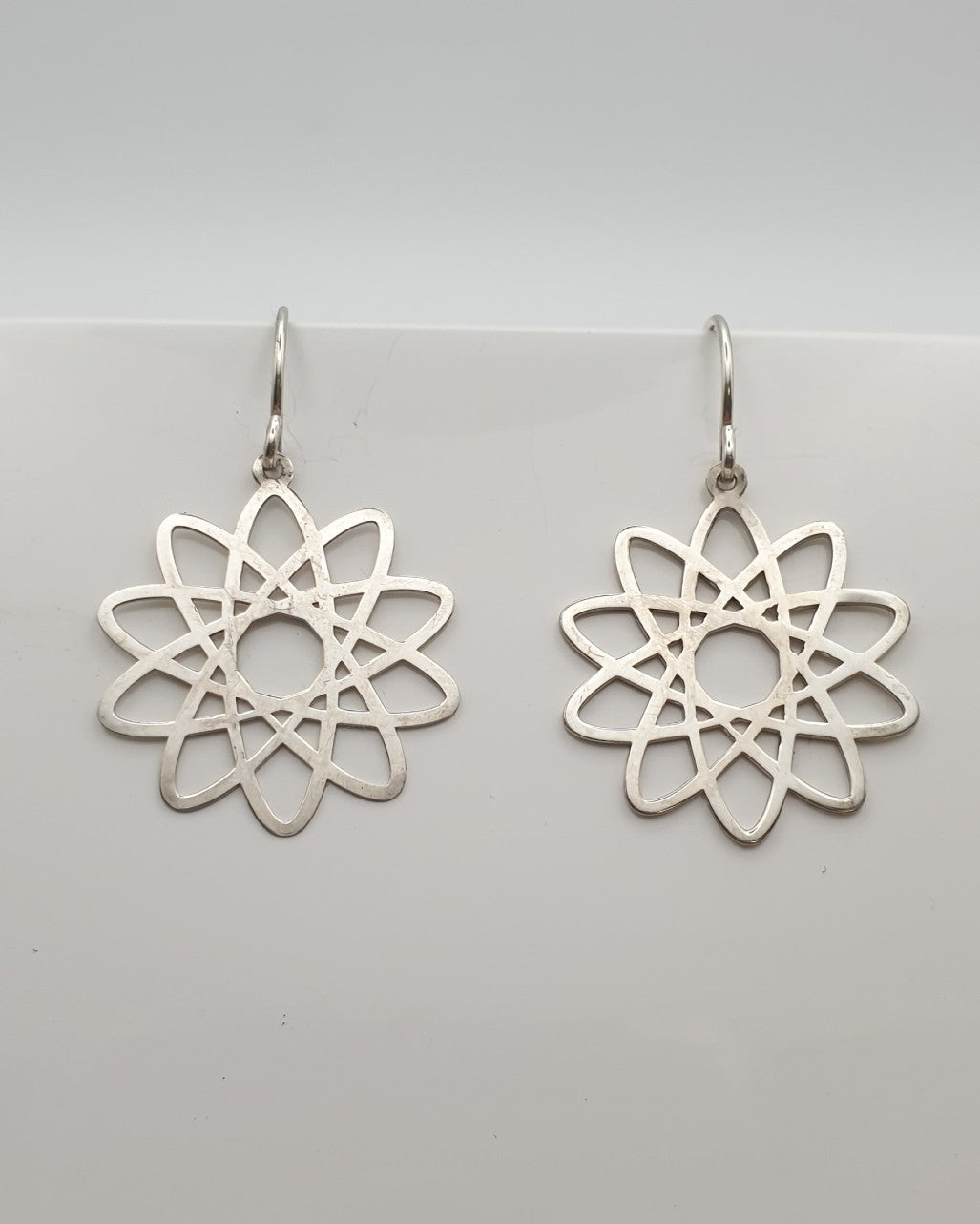 Lily Flower - silver earrings